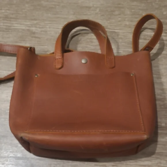 Portland Leather Goods Brown Leather Tote Bag - Picture 1 of 8